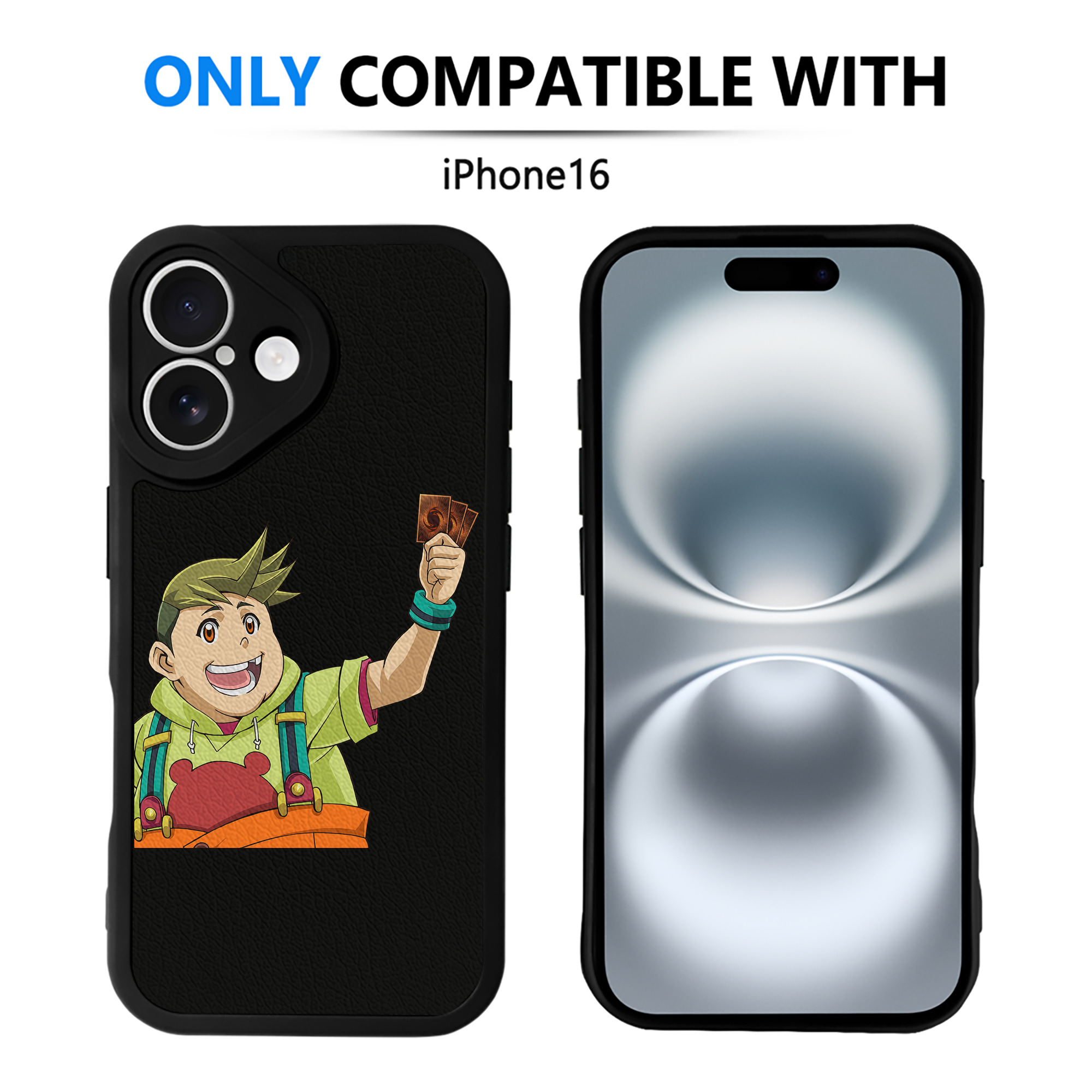 遊☆戯☆王 Yu-Gi-Oh! 【iPhone 16シリーズ対応】シリコンスマホケース（レザー調） 材質：シリコン